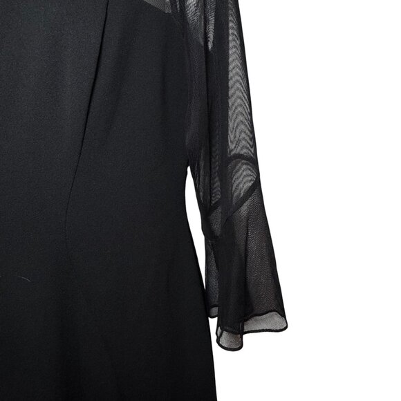 $199 Alex Evenings Embellished Illusion Sheath Dress, BLACK size 8 New - Picture 5 of 8